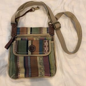 Fossil vintage patchwork bag